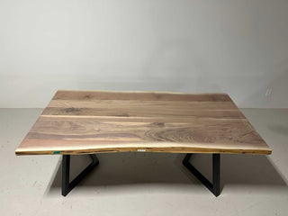 in stock live edge walnut table 40 x 80