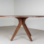 Custom Walnut pedestal table for Dawn