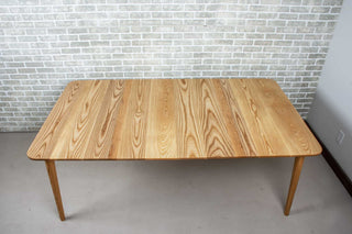 natural ash square extension table