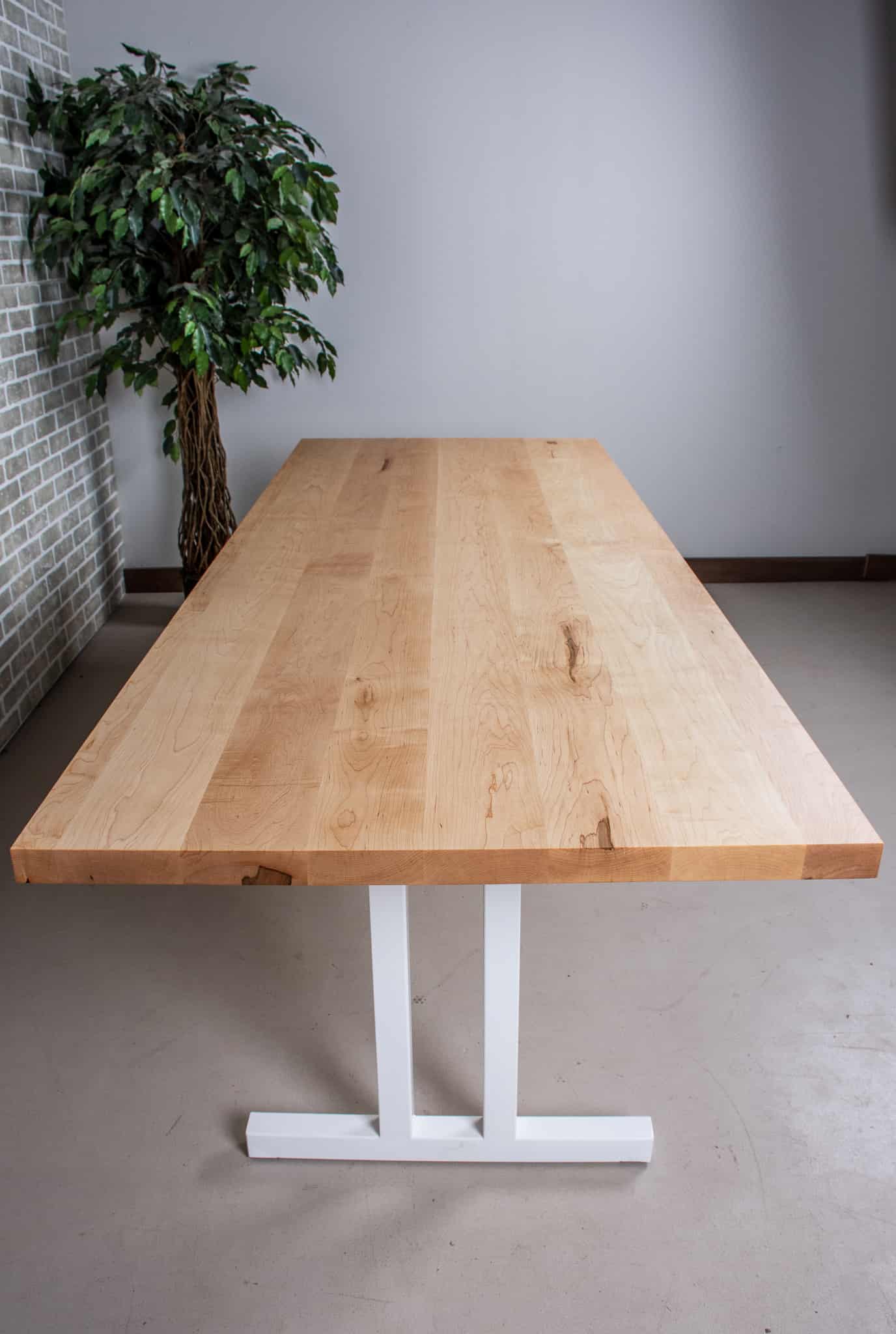 Natural maple store coffee table