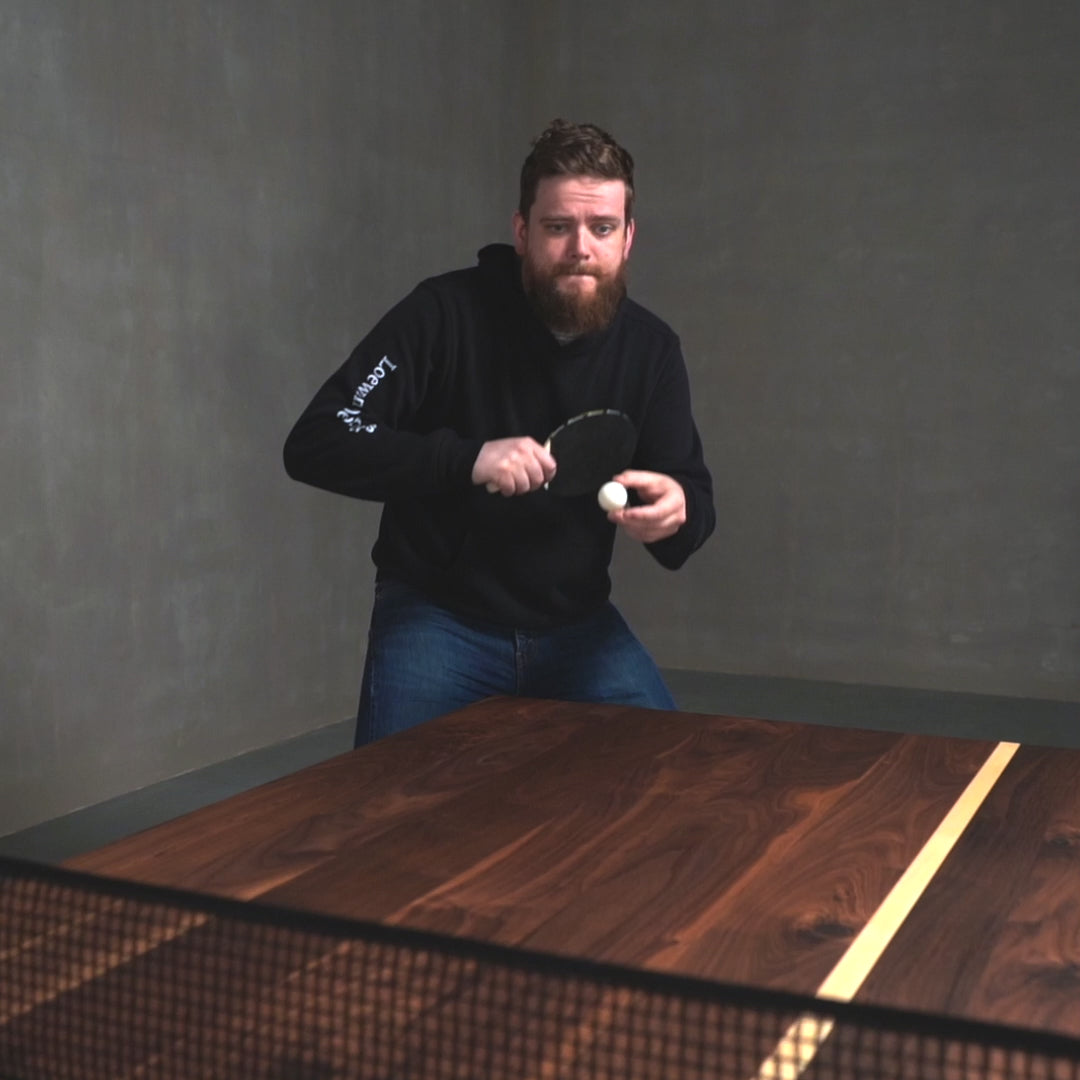 custom walnut ping pong table 
