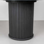 a fluted Ash base finished in Black