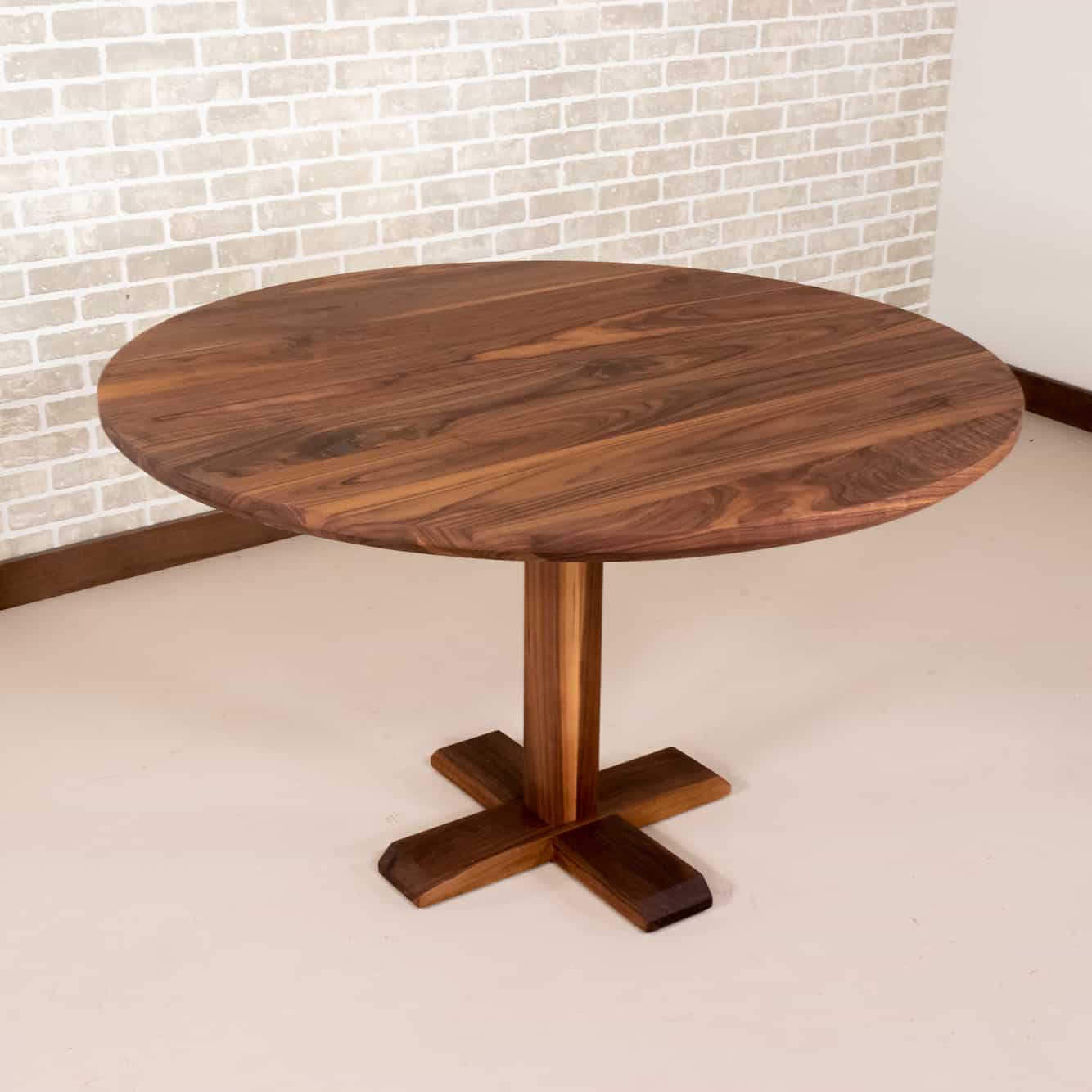 round walnut table
