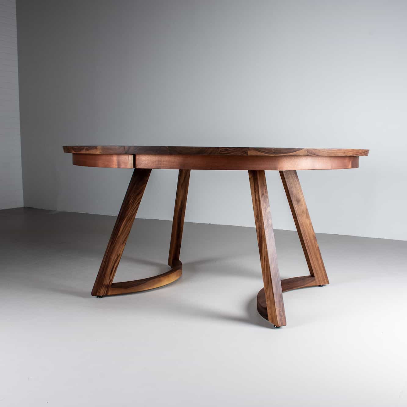 Round Openable Table Round Extendable Table | Wood Dining Table | Loewen Design Studios