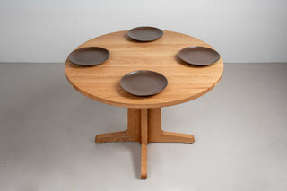 round oak kitchen table on pedestal base