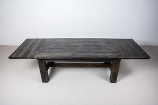 extendable rustic kitchen table in smoke