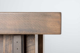 rustic wooden bench finished in wheat on Hudson legs