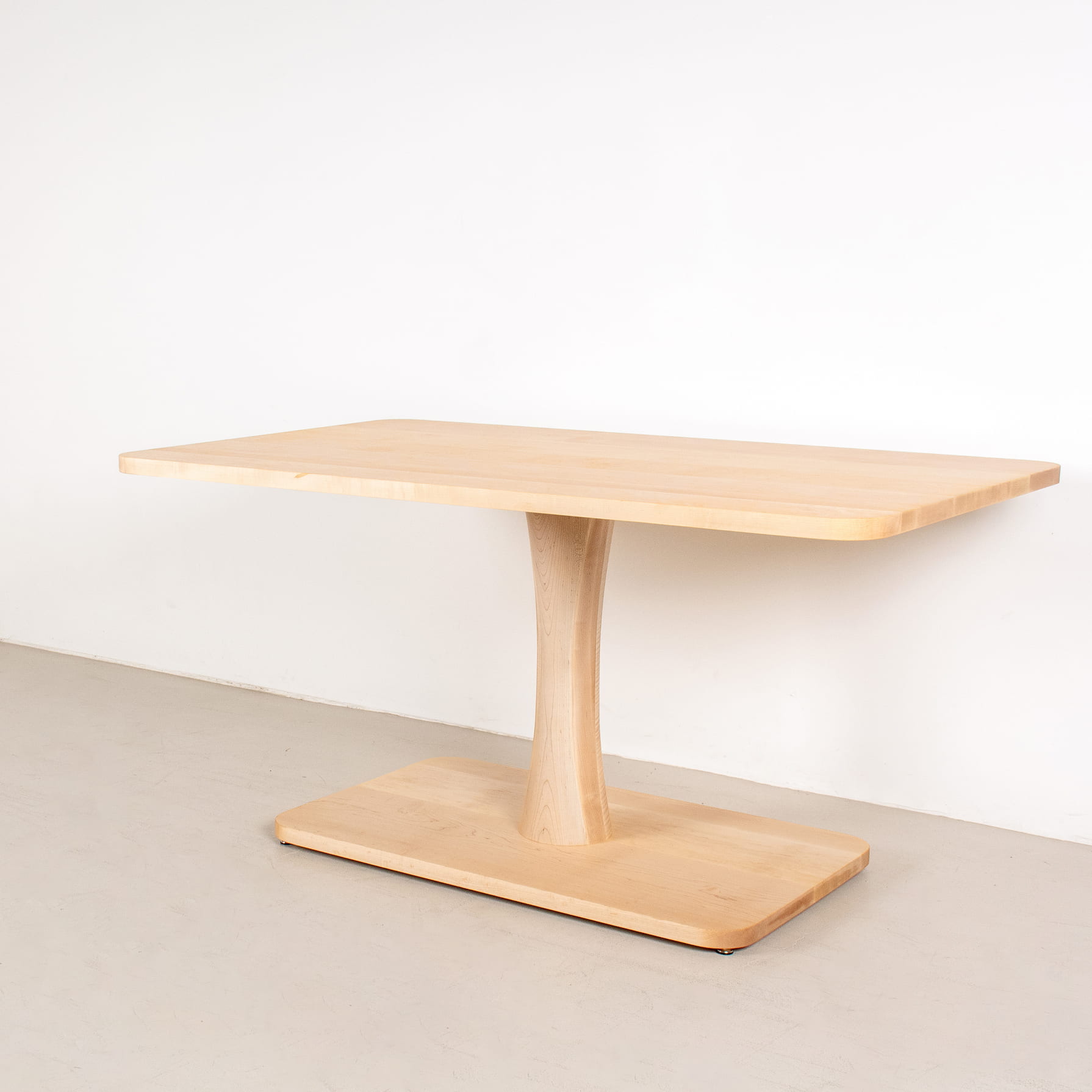 rectangular maple pedestal table