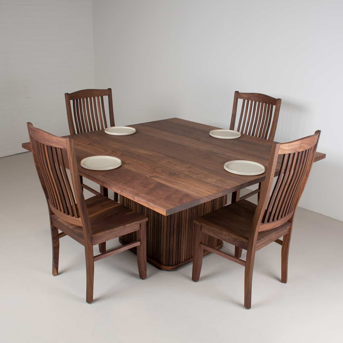 Square Panel Table Square Extendable Table | Wood Dining Table | Loewen Design Studios