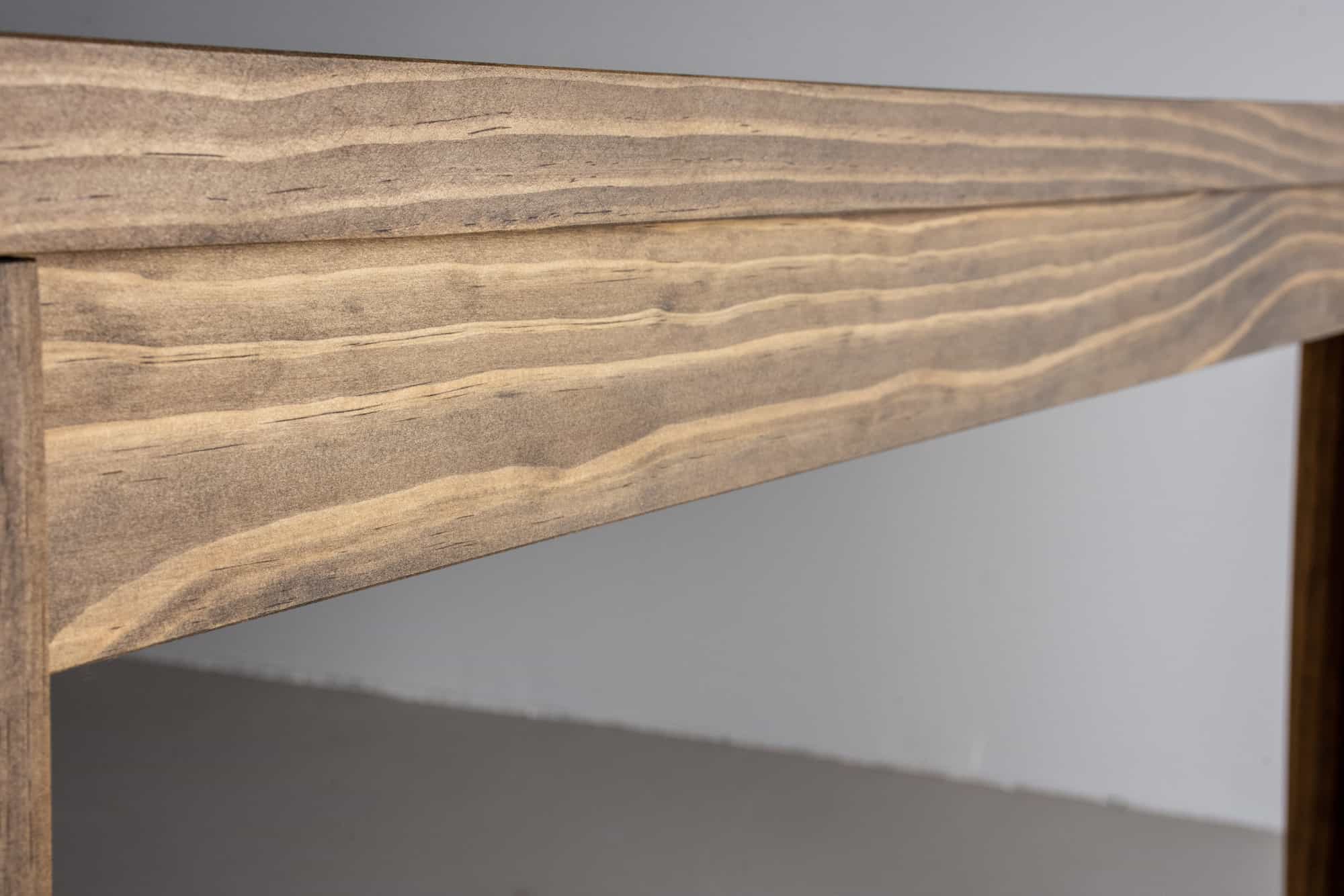 square outdoor dining table made with accoya wood