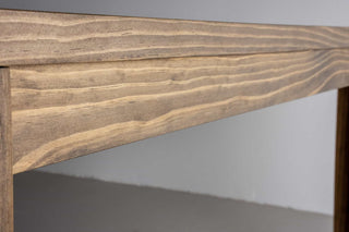 square outdoor dining table made with accoya wood