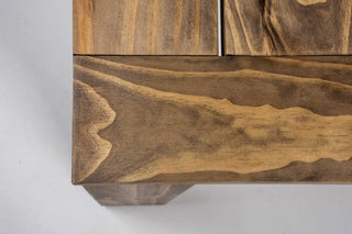 square outdoor dining table made with accoya wood