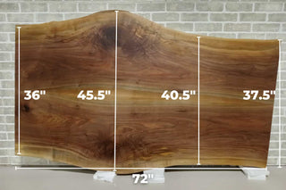 Live Edge Bookmatch Walnut Table 44"x72"