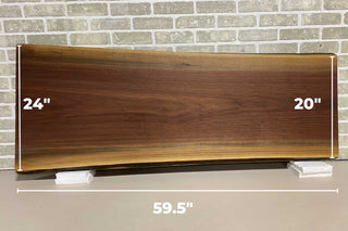 Single Slab Live Edge Walnut Table 60" Long