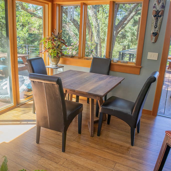 Square Walnut Center Extension table