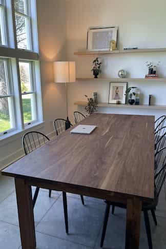 walnut parsons table