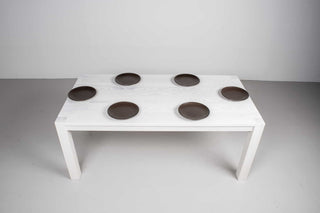 white oak parsons table