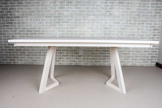white ash extendable farmhouse table