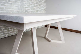 white ash extendable farmhouse table