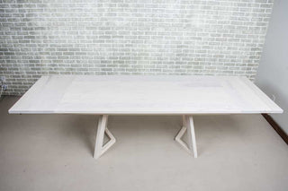 white ash extendable farmhouse table