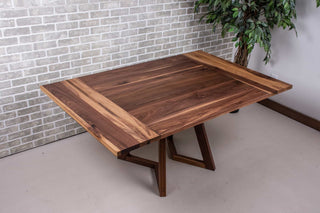 Fundy apartment size extending table in walnut