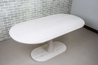 White Pedestal Table on Jennings Base