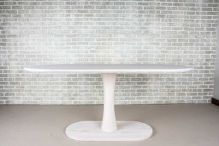 White Pedestal Table on Jennings Base