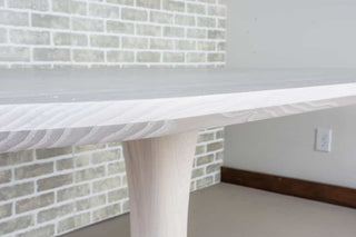 White Pedestal Table on Jennings Base