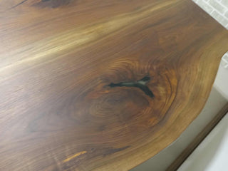 Live Edge Walnut Bookmatch Table 38 x 84 - #1305