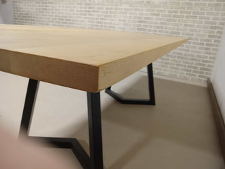 38.5 x 96 maple table in stock