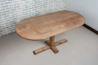 rock maple oval table in coconut