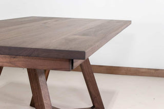 blackened walnut end extension table