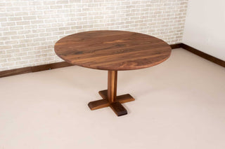 round walnut bistro table