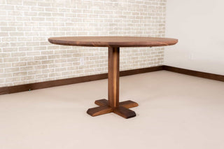 round walnut bistro table