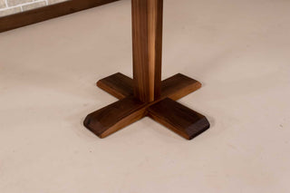 round walnut bistro table