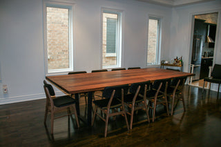 black walnut dining table