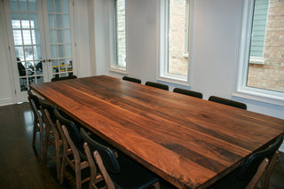 black walnut dining table