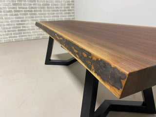 Single Slab Live Edge Walnut Table 60" Long