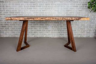 live edge walnut table on walnut legs