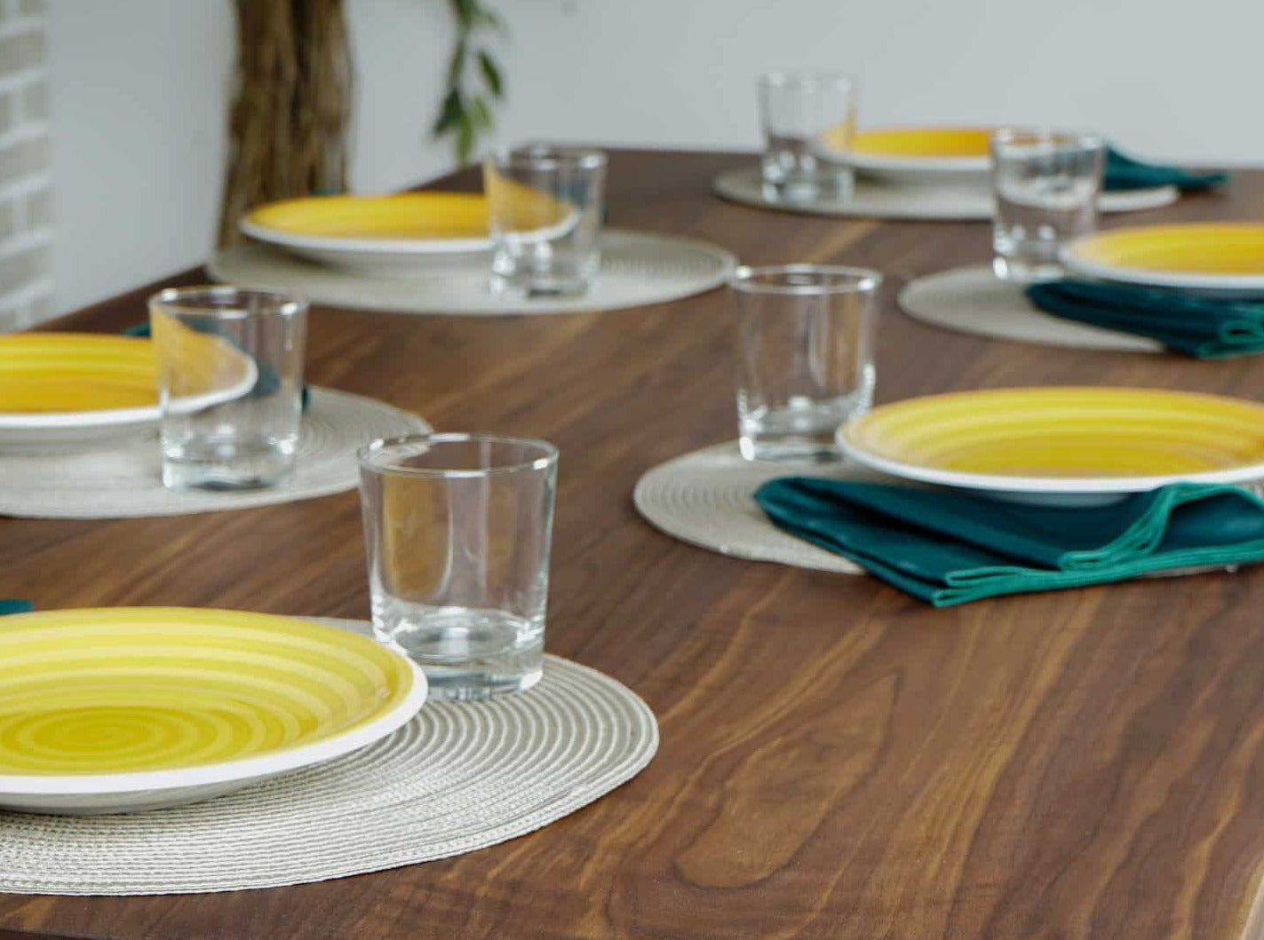 walnut dining table on nickel tuttle legs