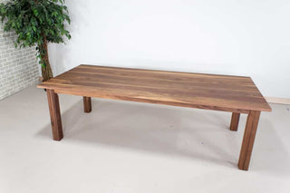 walnut parsons table with end extensions