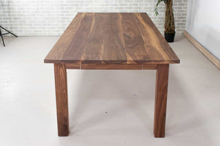 walnut parsons table with end extensions
