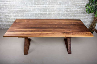 walnut kitchen table on felix legs