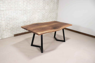 live edge walnut bookmatch table