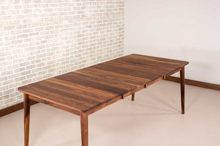 extendable mid century table made of walnut