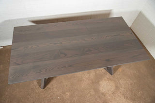 extending table in ash with bevel edge on caldwell legs