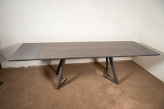 extending table in ash with bevel edge on caldwell legs