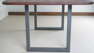ash table in brick on gunmetal legs