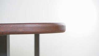 ash table in brick on gunmetal legs