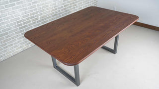 ash table in brick on gunmetal legs